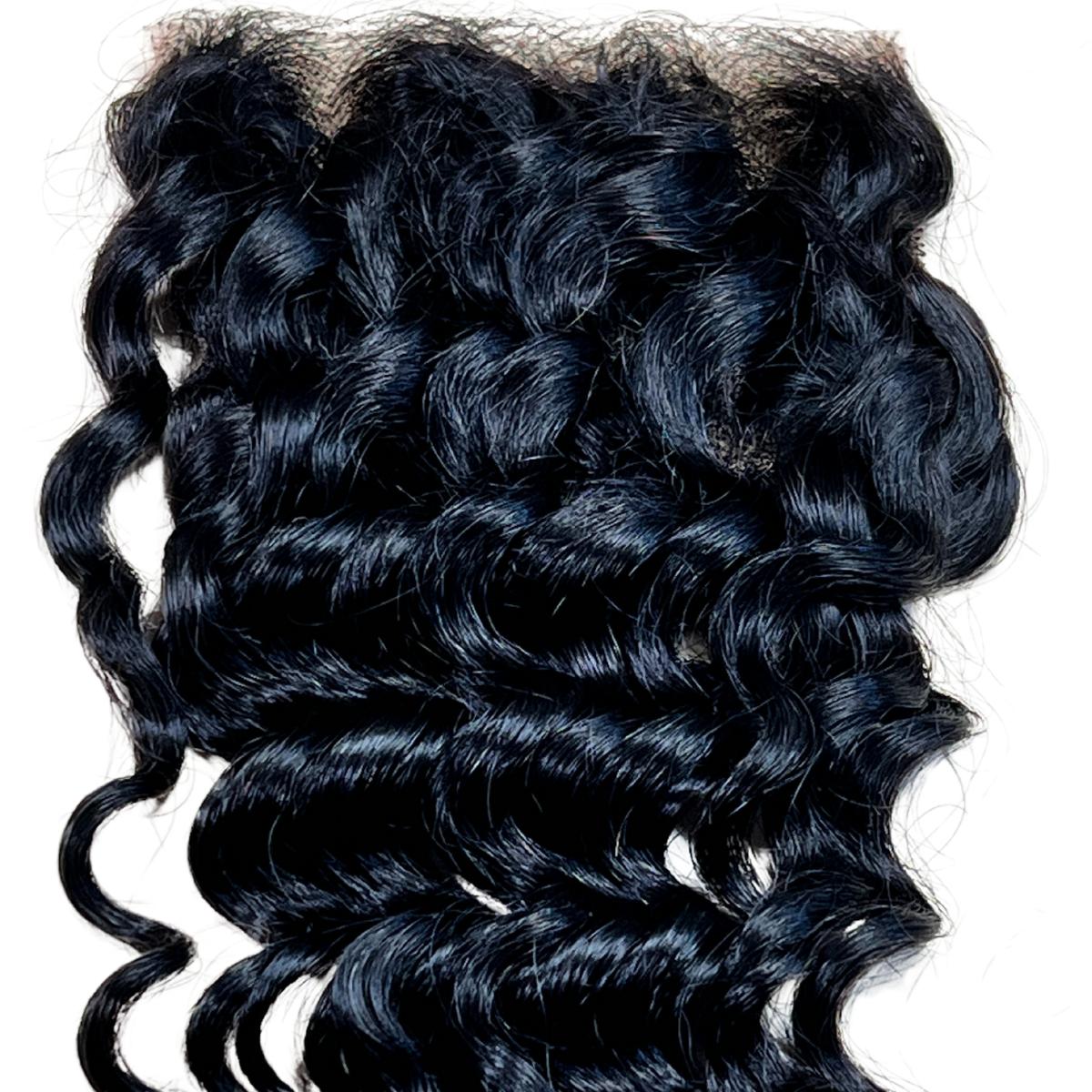 deep wave HD 4x4 lace closure back