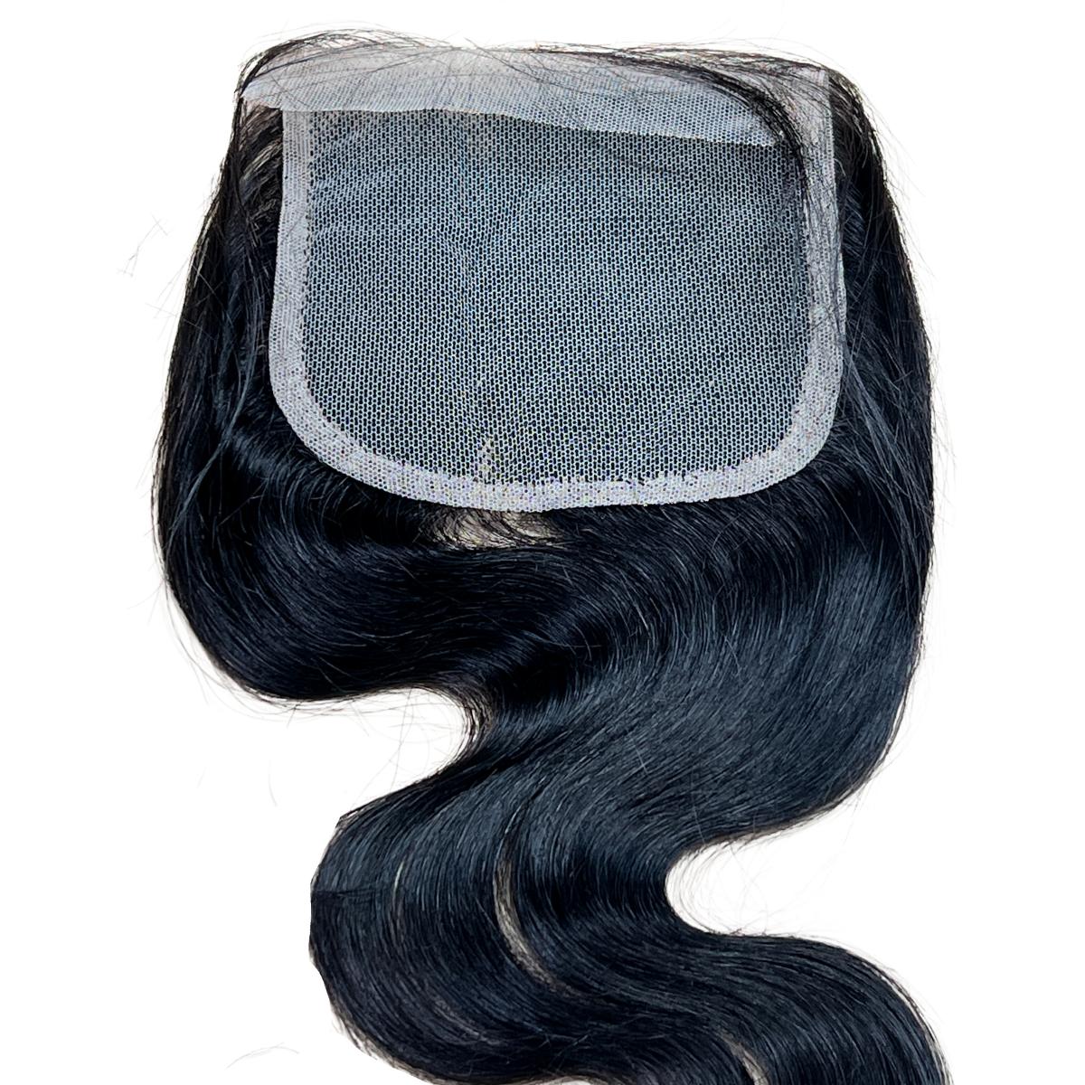 human hair body wave 4x4 lace closure