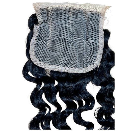 human hair deep wave 4x4 lace closure