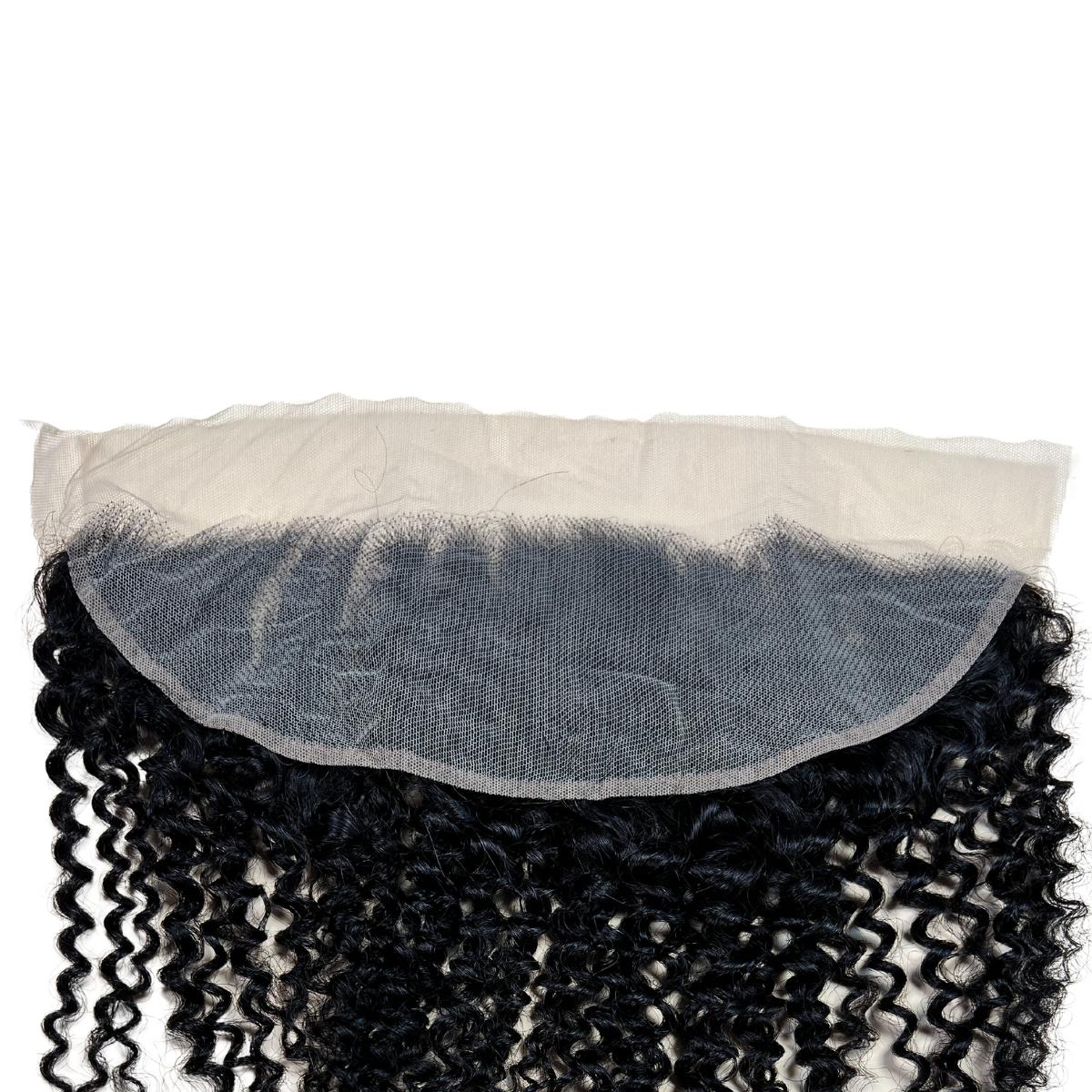 kinky curly transparent lace frontal front