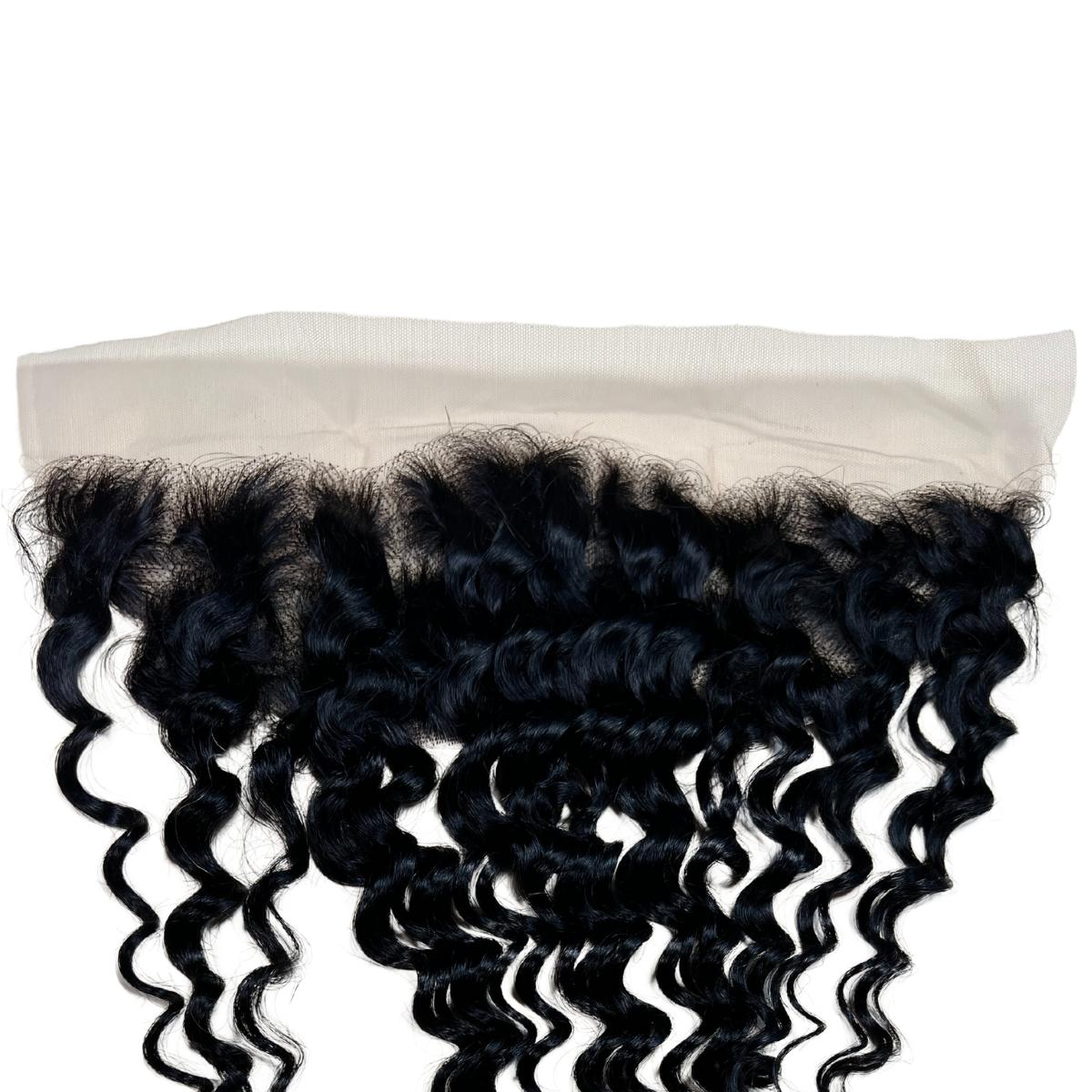 transparent deep wave lace closure human hair