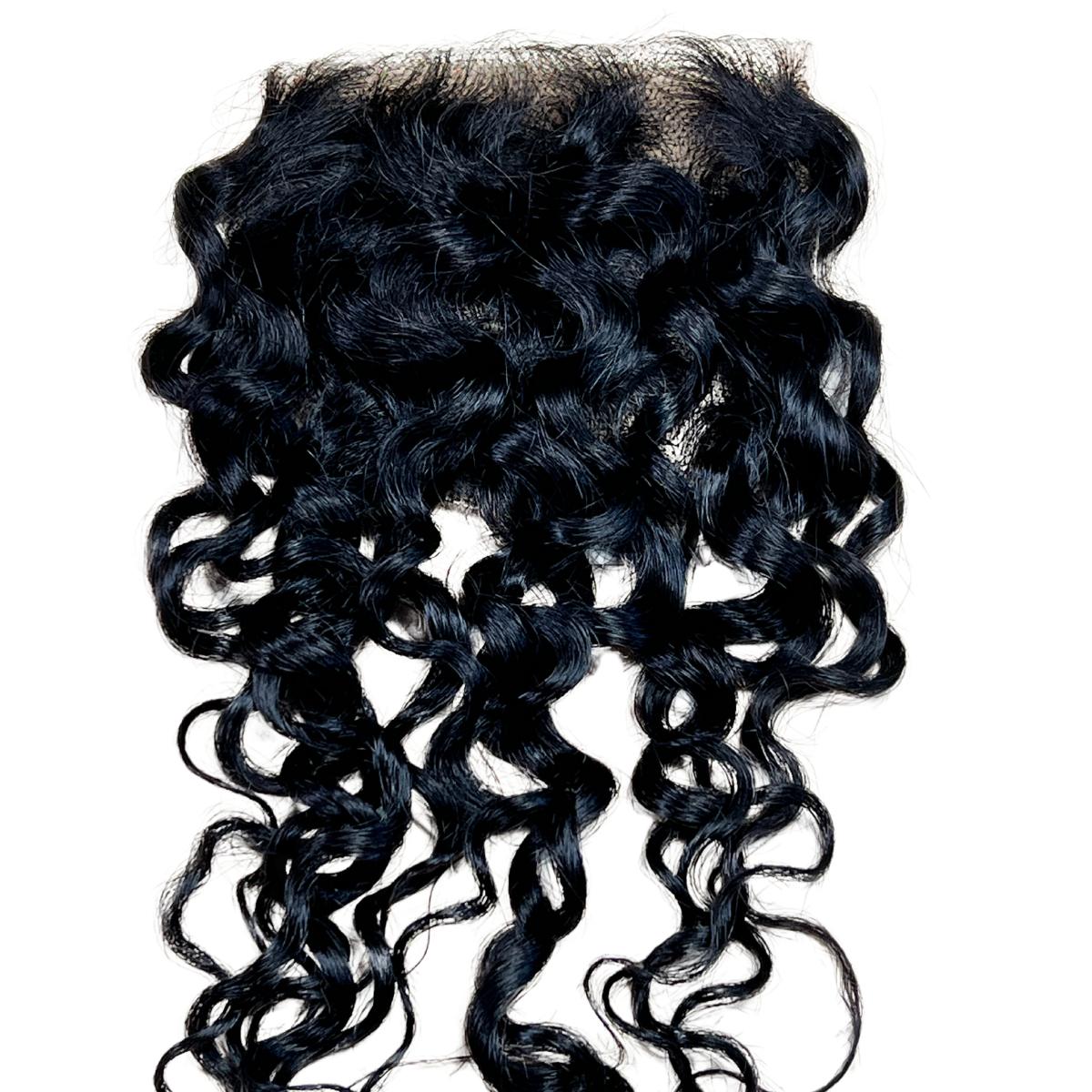 virgin hair water wave transparent 4x4 lace closure human hair